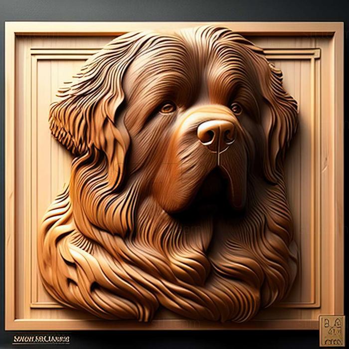 3D модель Собака породы ньюфаундленд (STL)